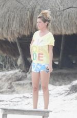 SHANIA TWAIN and Frederic Thiebaud Out at a Beach in Tulum 01/22/2025