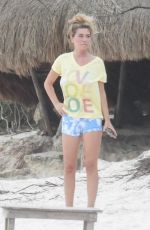 SHANIA TWAIN and Frederic Thiebaud Out at a Beach in Tulum 01/22/2025