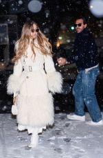 SYDNEY SWEENEY Stops for a Snowball Fight Out in New York 01/19/2025