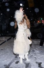 SYDNEY SWEENEY Stops for a Snowball Fight Out in New York 01/19/2025