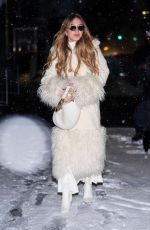 SYDNEY SWEENEY Stops for a Snowball Fight Out in New York 01/19/2025