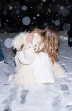 SYDNEY SWEENEY Stops for a Snowball Fight Out in New York 01/19/2025
