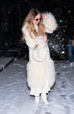 SYDNEY SWEENEY Stops for a Snowball Fight Out in New York 01/19/2025