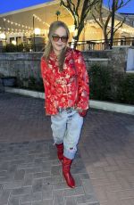 TARYN MANNING Stuns in Bold Red Ensemble for Dinner in Low Desert 01/22/2025