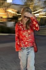 TARYN MANNING Stuns in Bold Red Ensemble for Dinner in Low Desert 01/22/2025