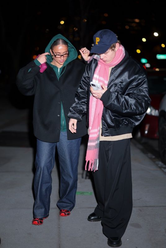 TATE MCRAE and Kid Laroi Out for Dinner at Bar Pitti in New York 01/17/2025