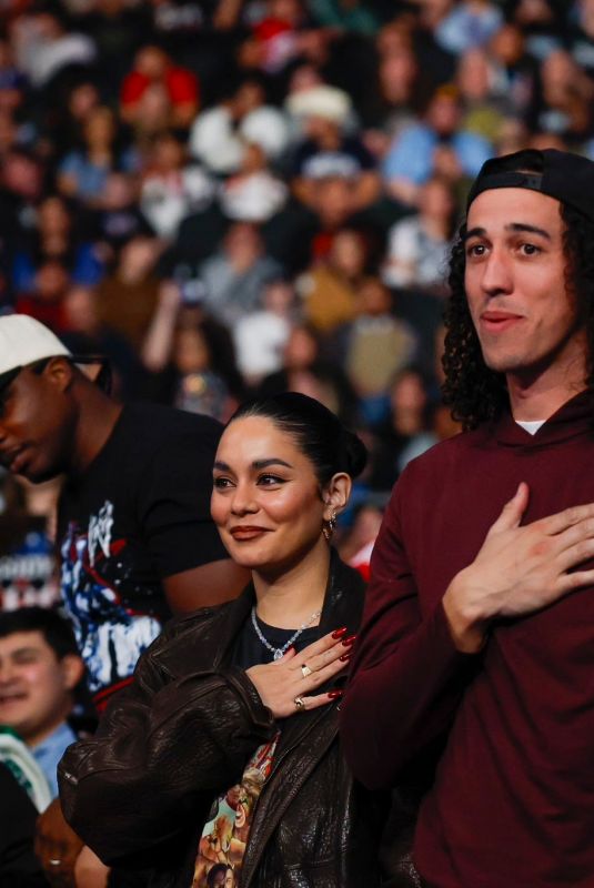 VANESSA HUDGENS and Cole Tucker at WWE’s Friday Night Smackdown at Footprint Center in Phoenix 01/03/2025