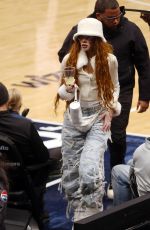WINNIE HARLOW at Washington Wizards Game at Capital One Arena in Washington, D.C. 01/12/2025