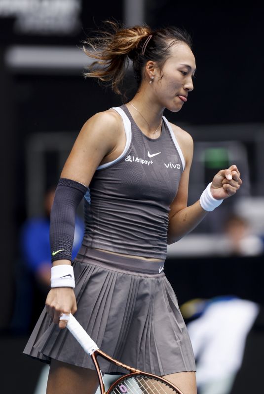 ZHENG QINWEN at Australian Open - Day 4 in Melbourne 01/15/2025