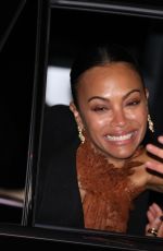 ZOE SALDANA Arrives at UTA Golden Globes Afterparty in Beverly Hills 01/05/2025