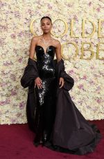 ZOE SALDANA at 82nd Annual Golden Globes Awards in Beverly Hills 01/05/2025