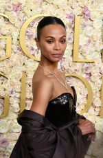 ZOE SALDANA at 82nd Annual Golden Globes Awards in Beverly Hills 01/05/2025