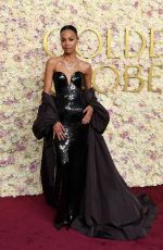 ZOE SALDANA at 82nd Annual Golden Globes Awards in Beverly Hills 01/05/2025