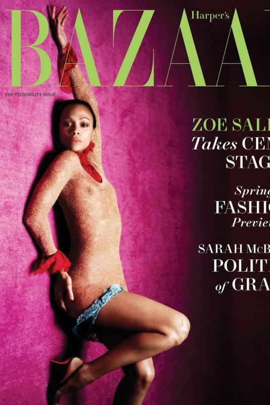 ZOE SALDANA for US Harper