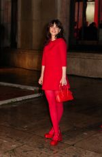 ZOOEY DESCHANEL Arrives at Patou Fashion Show at Paris Fashion Week 01/26/2025