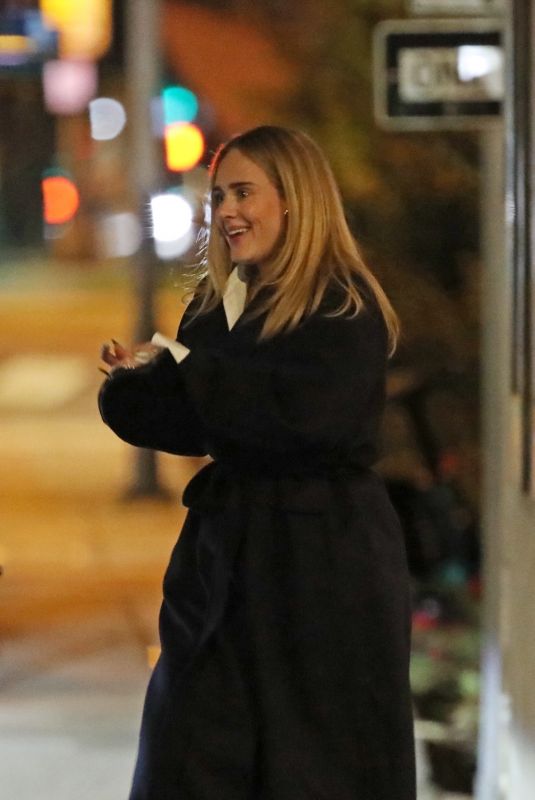 ADELE Leaves a Restaurant After Having Dinner with Rich Paul Out in Los Angeles 02/12/2025