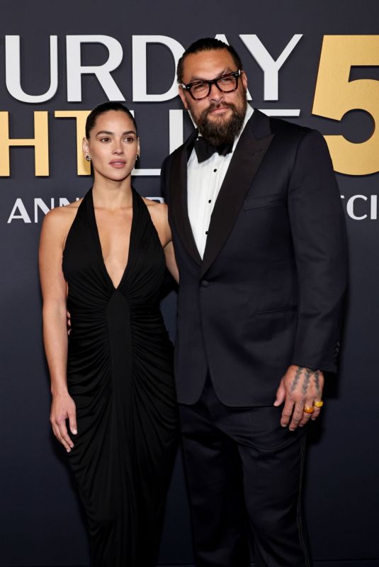 ADRIA ARJONA and Jason Momoa at SNL50: The Anniversary Special in New York City 02/16/2025