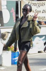 ADUT AKECH Out Shopping with a Friend at the Farmer