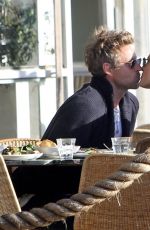 ALESSANDRA AMBROSIO and Buck Palmershares at Great Whites in Venice 02/20/2025