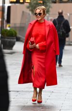 AMANDA HOLDEN Arrives at Global Radio in London 02/02/2025