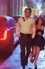 ANNE HATHAWAY and Josh Hartnett on the Set of Verity in New York City 02/26/2025