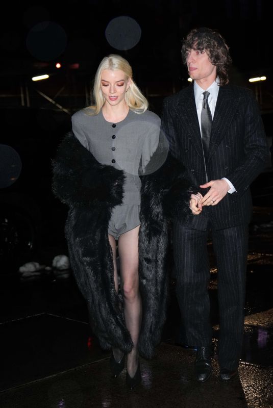 ANYA TAYLOR-JOY and Malcolm McRae Arrives at Chris Rock