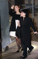 ARIANA GRANDE Leaves Jimmy Kimmel Live! 02/05/2025
