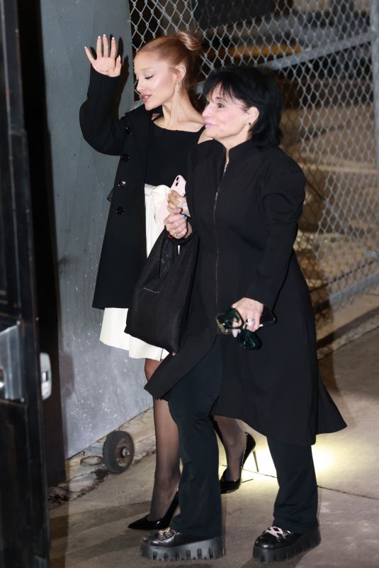ARIANA GRANDE Leaves Jimmy Kimmel Live! 02/05/2025