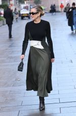 ASHLEY ROBERTS Arrives at Heart Radio Studio 02/05/2025