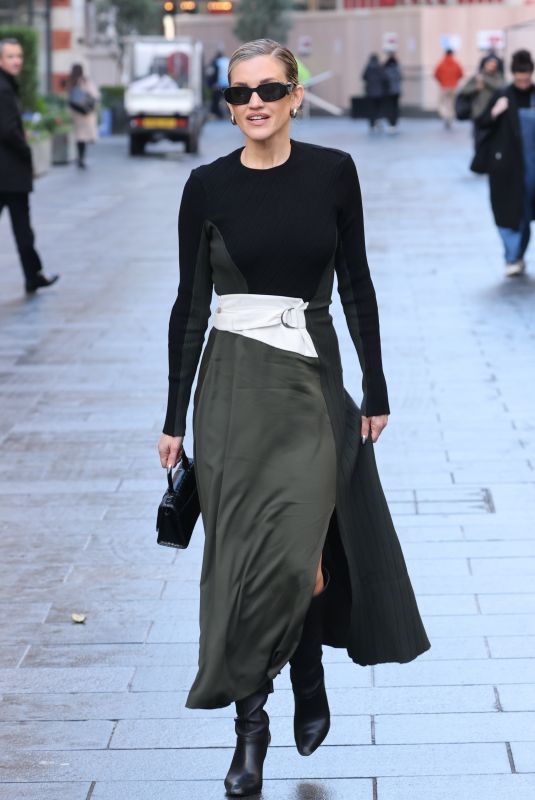 ASHLEY ROBERTS Arrives at Heart Radio Studio 02/05/2025