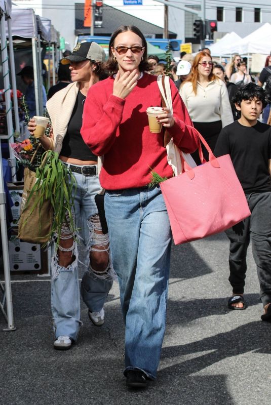 AVA MICHELLE Out Shopping at Studio City Farmer