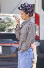 BELLA HADID on the Set of a Photoshoot in Beverly Hills 02/22/2025