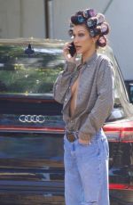 BELLA HADID on the Set of a Photoshoot in Beverly Hills 02/22/2025