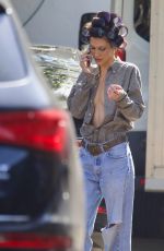 BELLA HADID on the Set of a Photoshoot in Beverly Hills 02/22/2025