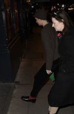BRIE LARSON Arrives at a Theatre in London 02/25/2025