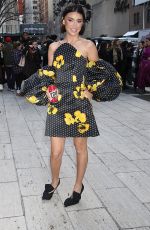 BRONWYN NEWPORT Arrives at Carolina Herrera Fashion Show in New York 02/10/2025