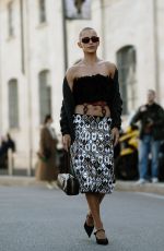 CAROLINE DAUR Arrives at Prada Women