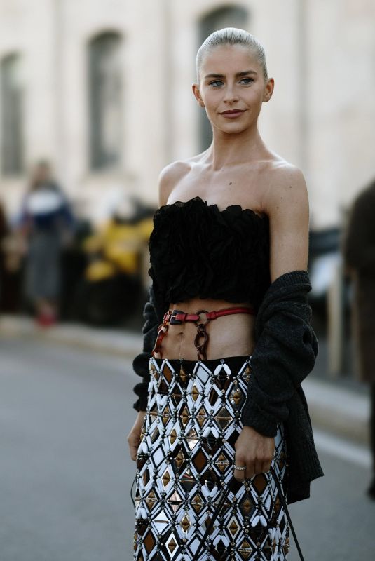 CAROLINE DAUR Arrives at Prada Women