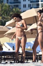 CHANTEL JEFFRIES in Bikini on the Beach in Miami 02/03/2025