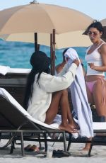 CHANTEL JEFFRIES Out at a Beach with Friends in Miami Beach 02/11/2025