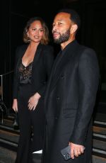 CHRISSY TEIGEN and John Legend Leaves Steak 48 Restaurant in Beverly Hills 02/04/2025