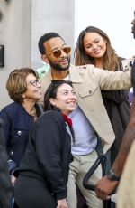 CHRISSY TEIGEN and John Legend Selling Cookies with Kids in Beverly Hills 02/08/2025