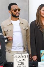 CHRISSY TEIGEN and John Legend Selling Cookies with Kids in Beverly Hills 02/08/2025