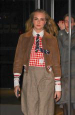 CVARA DELEVINGNE Leaves Thom Browne Fashion Show at Fashion Week in New York 02/11/2025