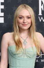 DAKOTA FANNING at 30th Annual Critics Choice Awards in Santa Monica 02/07/2025