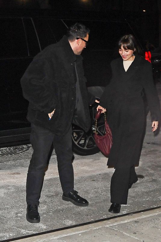 DAKOTA JOHNSON and Dan Levy Leaves Dinner at Via Carota in New York City 02/23/2025