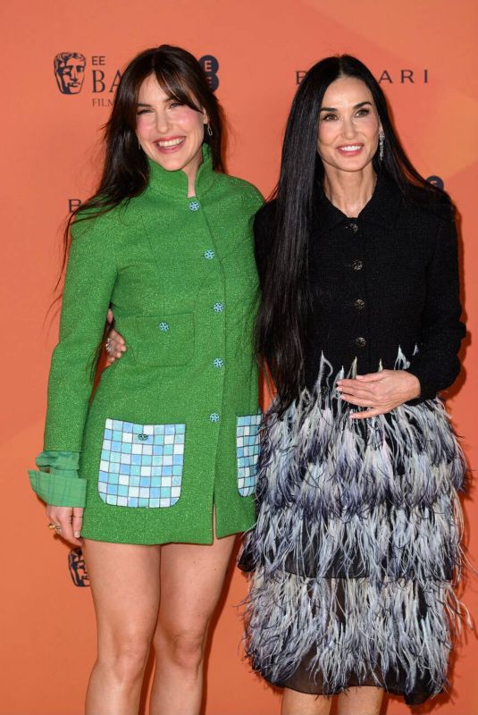 DEMI MOORE and SCOUT WILLIS at EE BAFTA Film Awards Nominees Party in London 02/15/2025