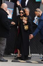 DEMI MOORE Arrives at Jimmy Kimmel Live with Her Dog in Hollywood 02/04/2025