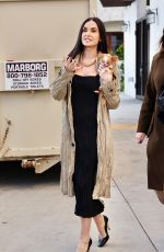 DEMI MOORE Out with Her Dog Pilaf in Santa Barbara 02/09/2025