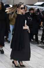 DOVE CAMERON Arrives at Carolina Herrera Fashion Show in New York 02/10/2025